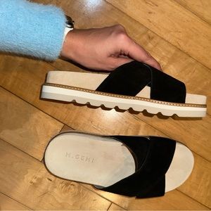 M.Gemi black suede sandals